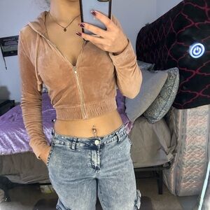 Joyce Leslie Tan Zip-Up Hoodie